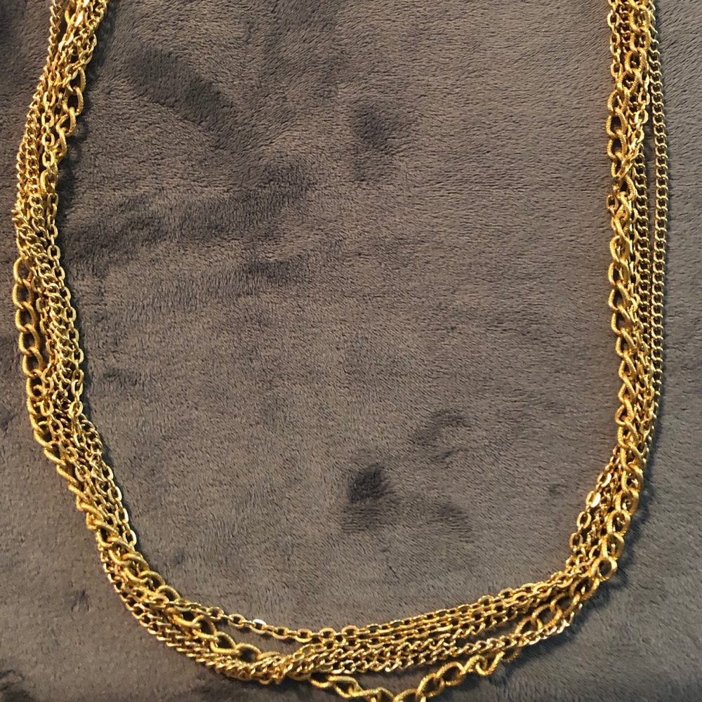 Gold layered chain necklace